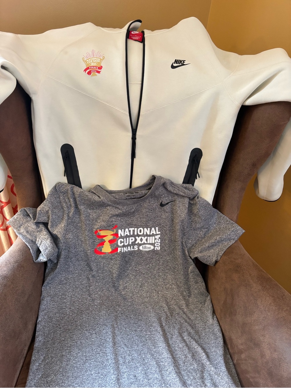 Nike Gray National Cup Finals Graphic Tee and Jacket